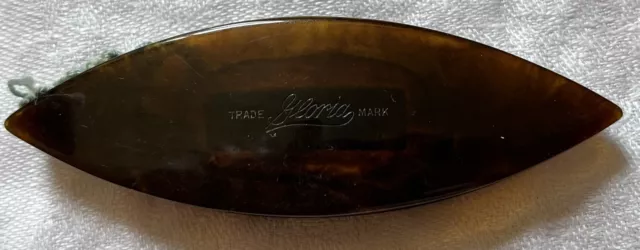 Vintage Gloria Trademark Tatting Shuttle Tortoise Shell