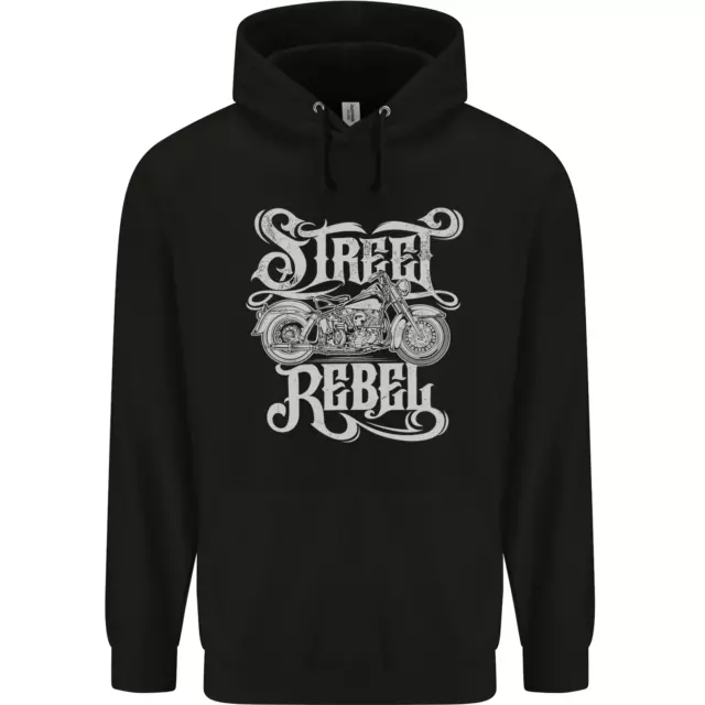 Strada Rebel Motocicletta Motociclista Uomo Felpa
