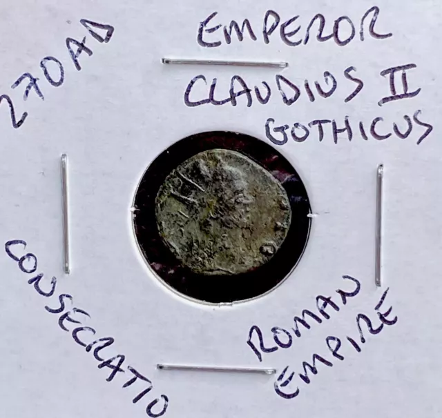 Roman Coin Ancient Authentic 270 AD Emperor Claudius II Gothicus Eagle Genuine