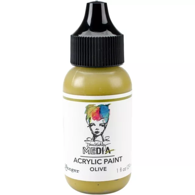 Dina Wakley Media Acrylic Paint 1oz  Olive