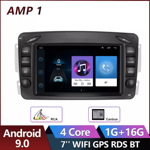 Autoradio GPS Mercedes Benz CLK W209 W203 W463 W208 , WIFI, 1GB+16GB