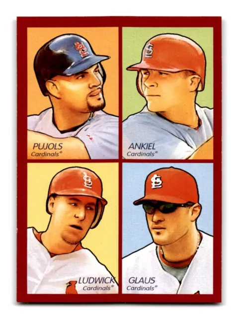 2009 Goudey 4-in-1 Red Albert Pujols Rick Ankiel Troy Glaus Ryan Ludwick #35-30