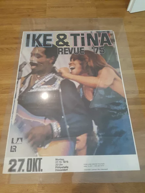 IKE & TINA REVUE 75, Konzertplakat 1975 Düsseldorf Philipshalle Tina Turner