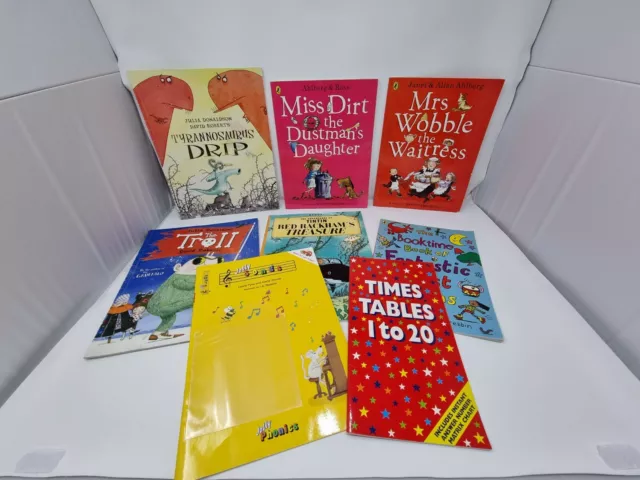 Childrens Picture Books 8 x Bundle Story, maths & song Kids Large Medium Books