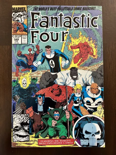 Fantastic Four #349 Marvel Comics 1991 Spider-Man Wolverine Hulk Ghost Rider