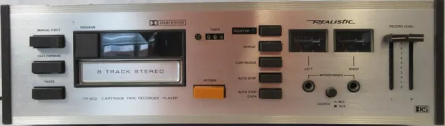 Realistic TR-802 8-Track Stereo Cartridge Tape Recorder Player Mod: 14-928 AS IS