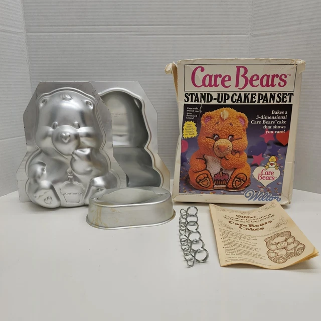 VINTAGE 1984 CARE Bears Stand Up Wilton Cake Pan Set Mold Aluminum 3D ...
