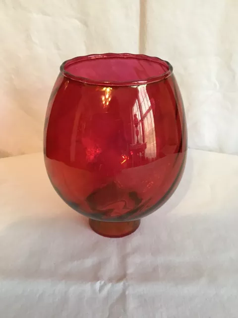 Art Glass Cranberry Chimney Shade