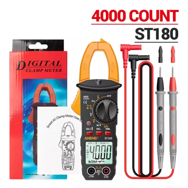4000 Counts Digital Clamp Meter Current Voltage AC/DC Multimeter Volt Amp Tester