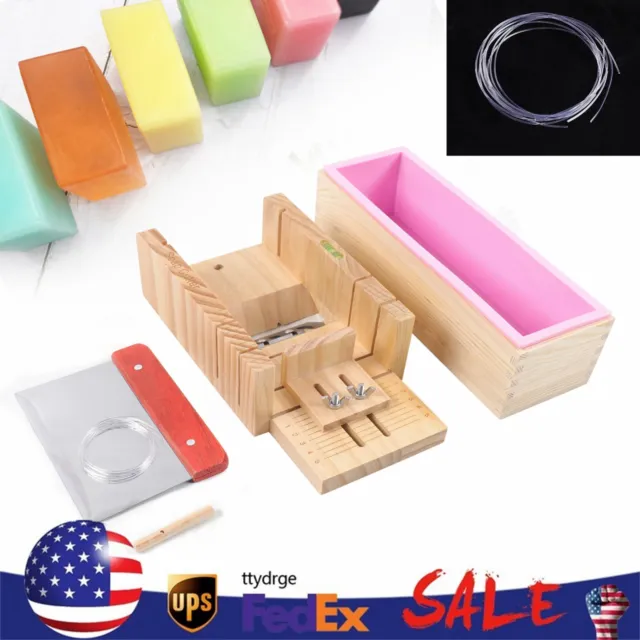 4 Cavity Handmade Making Soap Silicone Molds Cake Candy Tray Soap Mould DIY  Tool