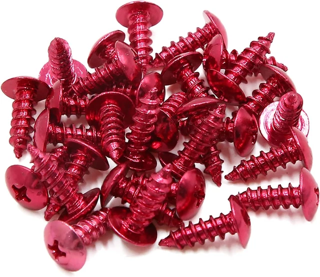 Moto Croce Testa 5Mm Bulloni Dadi Paraurti Viti Rosso(Set 30)