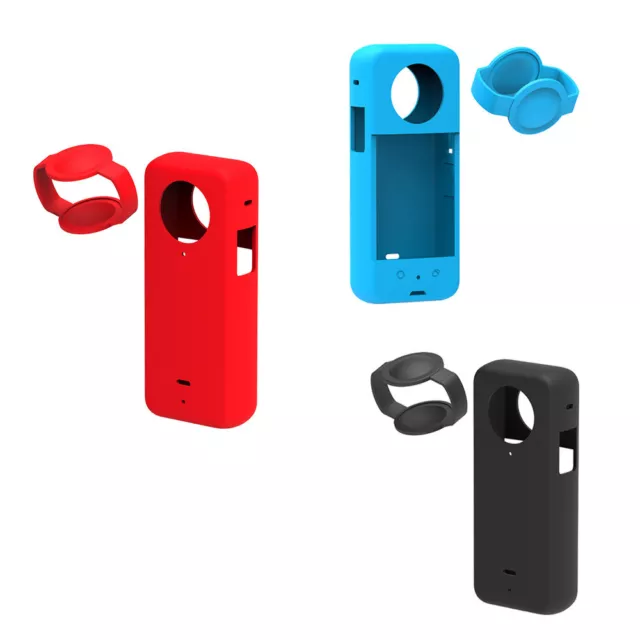 Dustproof Silicone Protective Case Sleeve with Lens Cover for Insta360 ONE X3