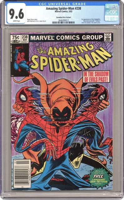 Amazing Spider-Man Canadian Price #238B Tattooz Not Included CGC 9.6 1983