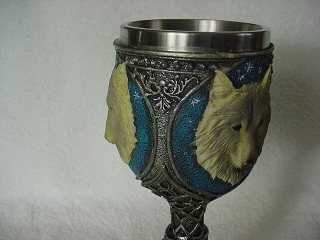 Medieval Timber Wolf Wine Goblet 3