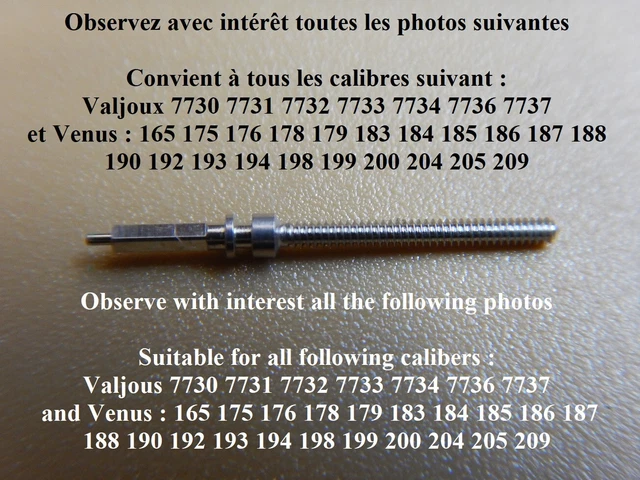 Tige De Remontoir Valjoux Pour Mouvements 7730, 7732... - Compatible Ronda 1782 - Stock Neuf Ancien