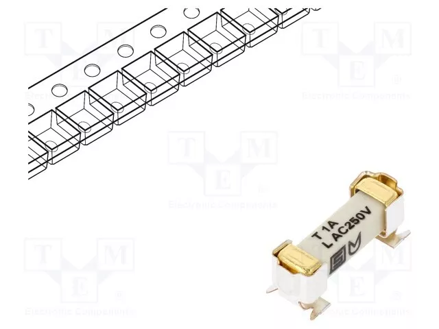 Fusible 125VDC 1A SMD Cuivre Sécurité : Schmelz 250VAC Céramique