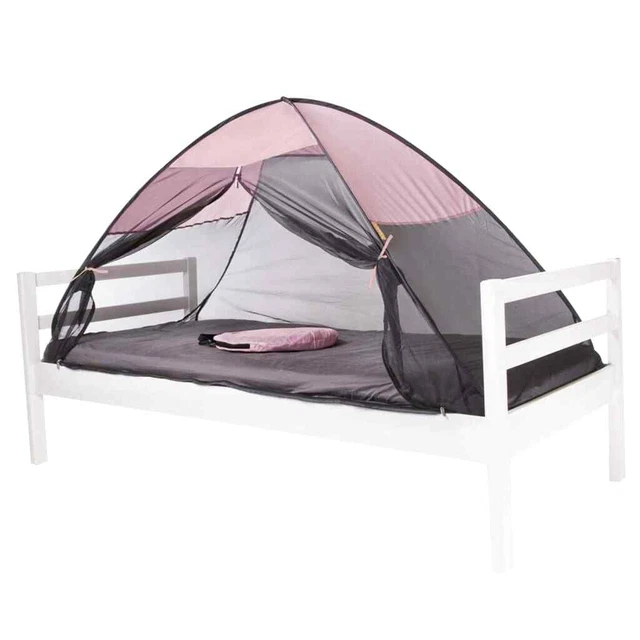 DERYAN Pop-up-Bettzelt mit Moskitonetz 200x90x110 cm Rosa DERYAN