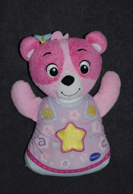 Peluche Doudou Ours Rose VTECH V-TECH Mon Ourson Merveille  Sans Boitier TTBE