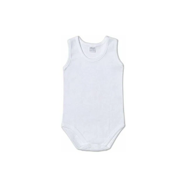 2 Body Cotone Spalla Larga Neonato-A Ellepi Bianco AF840