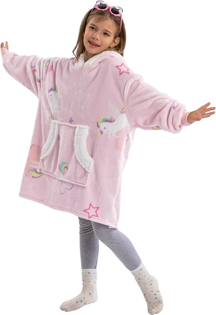 Winthome übergroße Decke Hoodie für Kinder Jungen Mädchen, super weich warmes Vlies