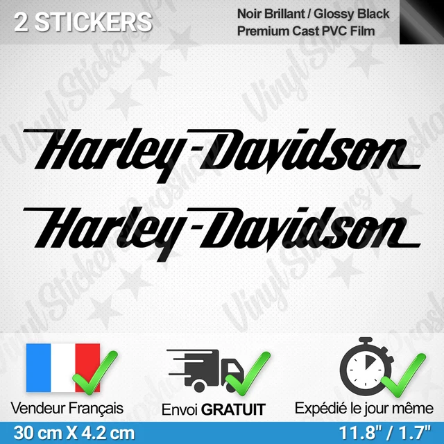 Pack De 2 Stickers Harley-Davidson - Autocollants Vinyle Pour Moto, Casque, Etc.