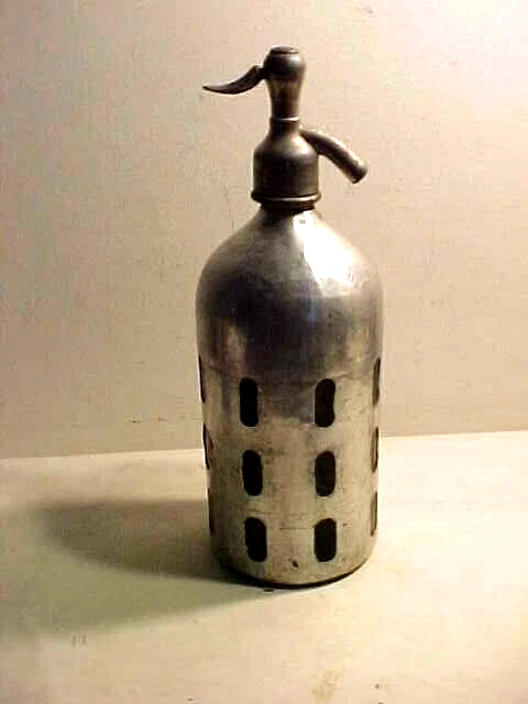 Vintage Seltzer Bottle Wrapped In Metal Inscribed A. Einstein 1935