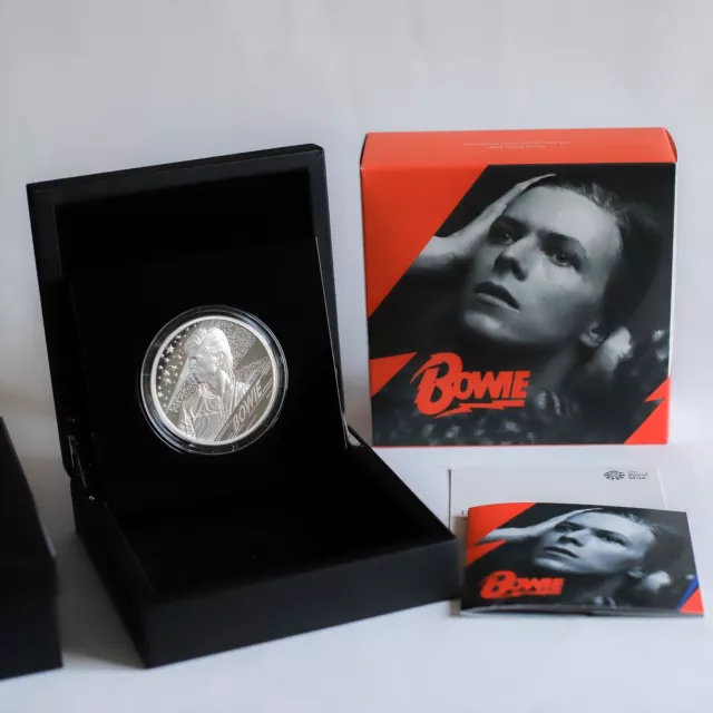 Music Legends 5 Oz Silver Proof David Bowie Royal Mint 10 Pounds 2020