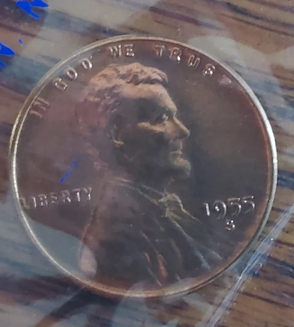 wheat penny 1955S SHARP GEM RED BU LINCOLN CENT 1955-S GEM UNC