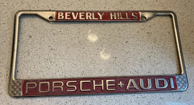Rare Beverly Hills Porsche Audi Calif Dealer License Plate Frame 911 912 928
