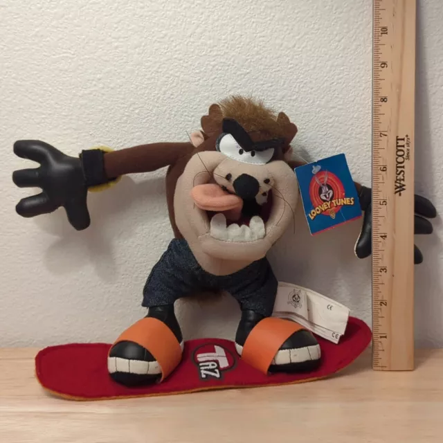 NWT Vintage Taz Tasmanian Devil Warner Bros Looney Tunes Plush Toy Ace Acme 1998