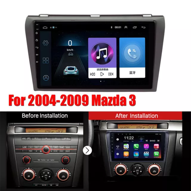 For 2004-09 Mazda 3 Carplay 9'' Android 10 Head Unit Stereo GPS Navigation Wifi