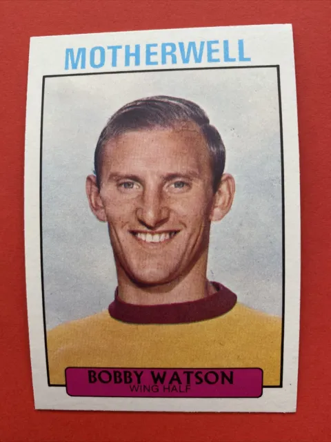 A&BC Scottish Football Cards Purple Back 1971/72 Bobby Watson [Motherwell] #36