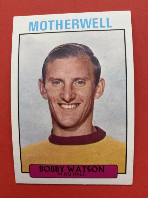 A&BC Scottish Football Cards Purple Back 1971/72 Bobby Watson [Motherwell] #36