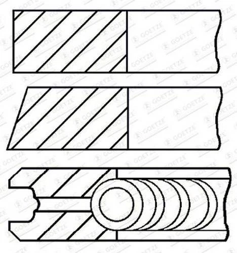 GOETZE ENGINE Jeu de segments de pistons 08-524311-10 pour ROVER pour MINI
