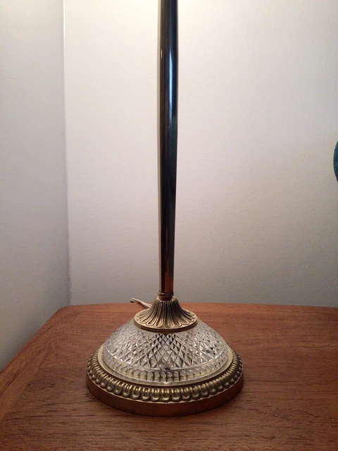 Pied De Lampe Bronze ? Et Verre / Cristal ?
