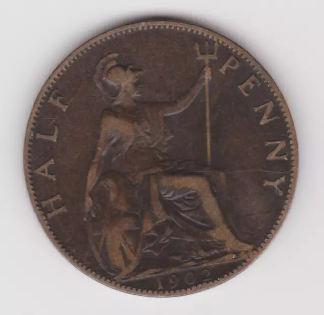 1902 Great Britain Half Penny KM# 793 |1/2d 1/2 penny | UK Coin