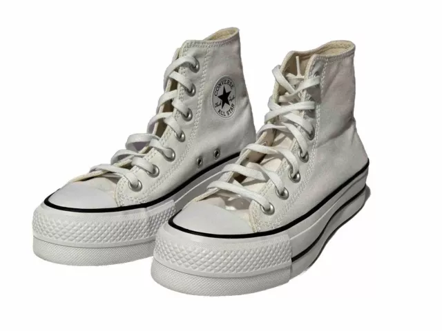 Size 3 - Converse Chuck Taylor All Star Platform High White Women