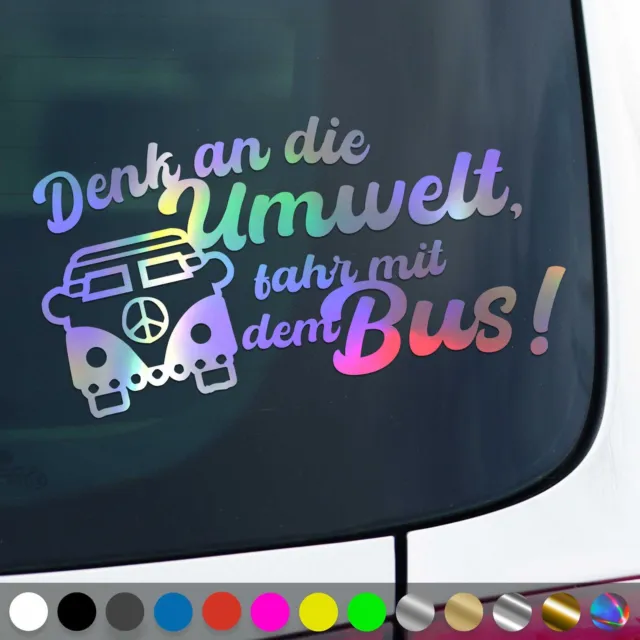 Fahr Mit Dem Bus Aufkleber Denk An Die Umwelt Sticker Auto Geschenkidee