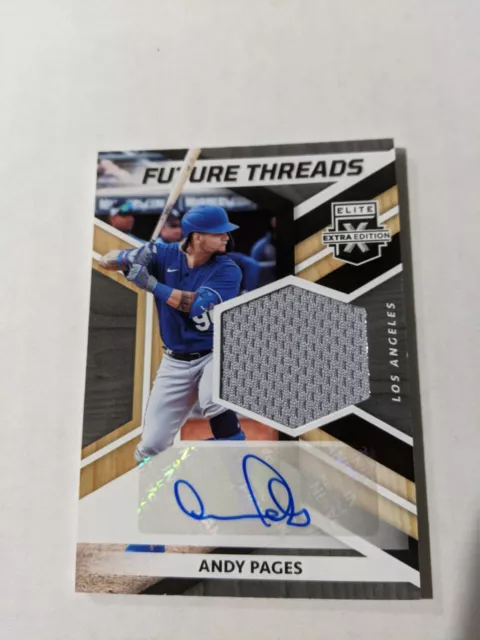 2022 Panini Elite Draft ANDY PAGES (Dodgers) Game Used AUTO rookie