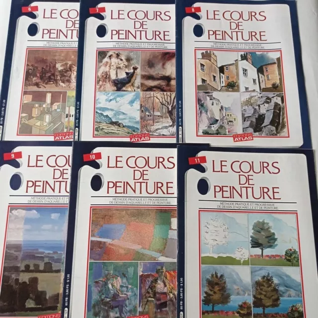 Lot de 12 fascicules le cours de peinture éditions atlas 1984