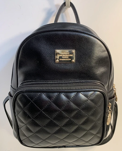 BLACK LEATHER BACK Pack By Jing Pin Pi Ju Handbag Shoulder Travel