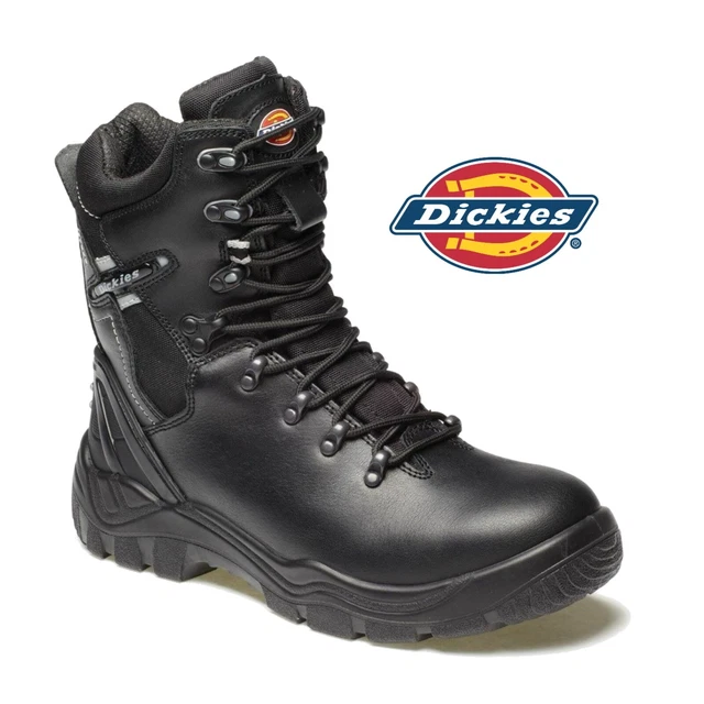 Dickies QUEBEC FD23375 Lined Black Safety Combat Work Boots Size |5 - 12|