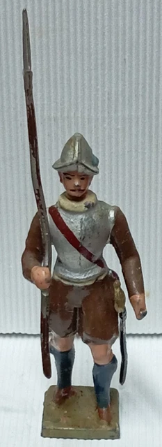 SOLDAT DE PLOMB CBG MIGNOT 54mm - Pompier avec pioche 1