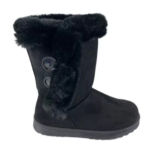 So Women's Abigail Black Faux-Fur Winter Boots  - Size 8 - New in Box