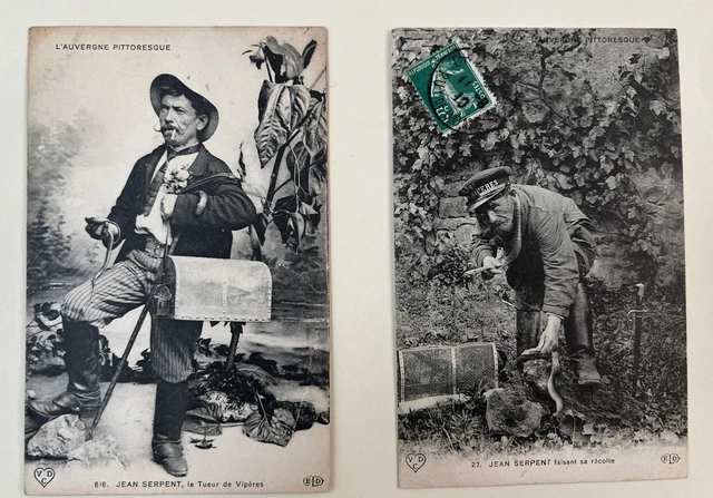 2 CPA - Auvergne - Clermont-Ferrant - Jean Serpent - The Tueur of Vipers