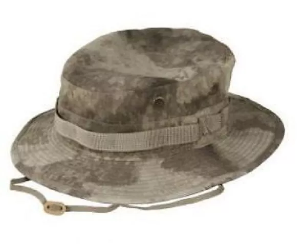 US ARMY Military Atacs AU Battle Rip Camouflage Boonie cap Sun Hat Size Medium