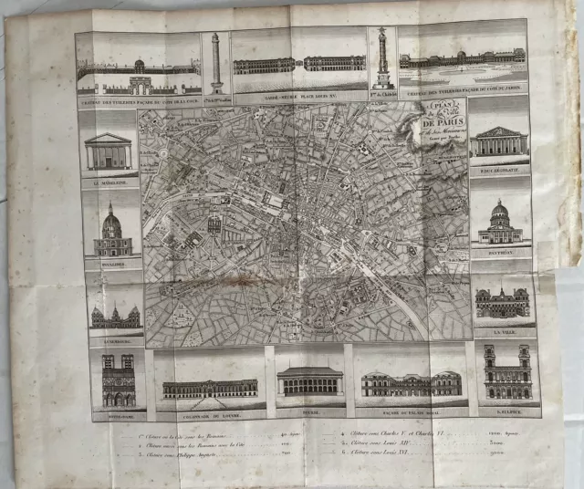 Plan Pittoresque de la Ville de Paris. Gravé