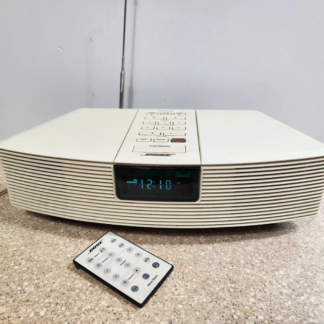 Bose Wave Radio (AWR1-W1) Off White AM/FM Dual Alarm With Remote WORKS AWR1W1