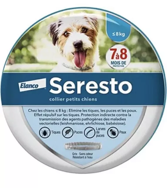 Collare per Respinge Cani Piccoli Fino a 8 kg- Antiparassitario Cane IT~Nuovo