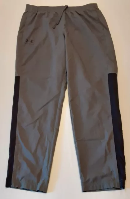 Under Armour Windbreaker Track Pants Men's Loose XL Grey Ankle Zip